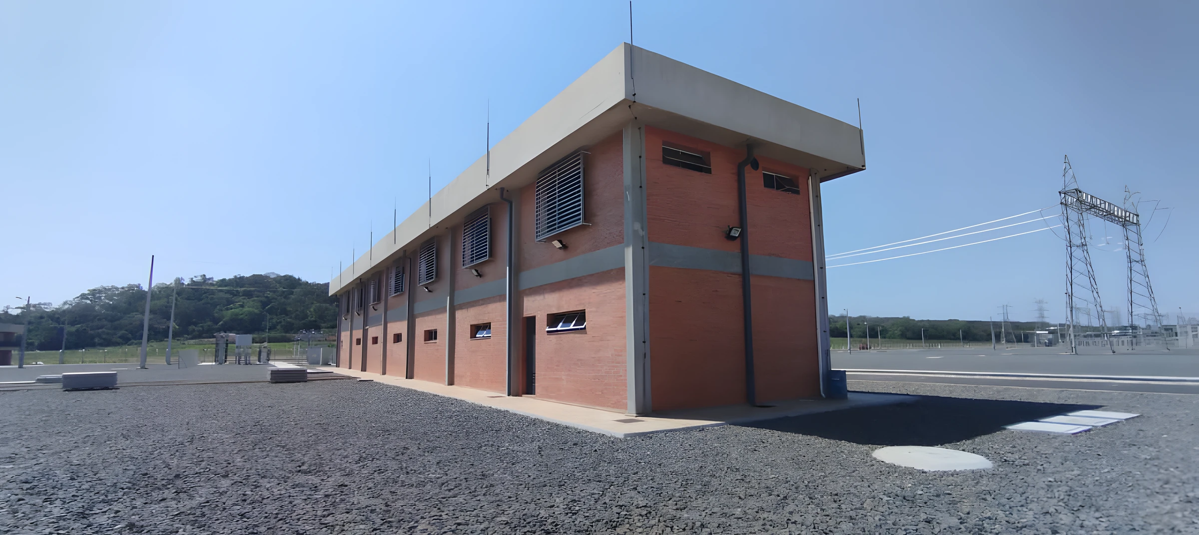 Vista de obra del complejo edilicio de la Estacion ANDE en Valenzuela