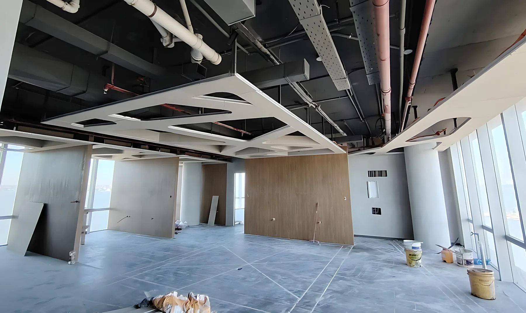 Avance interior de las oficinas corporativas de La Familia S.A.