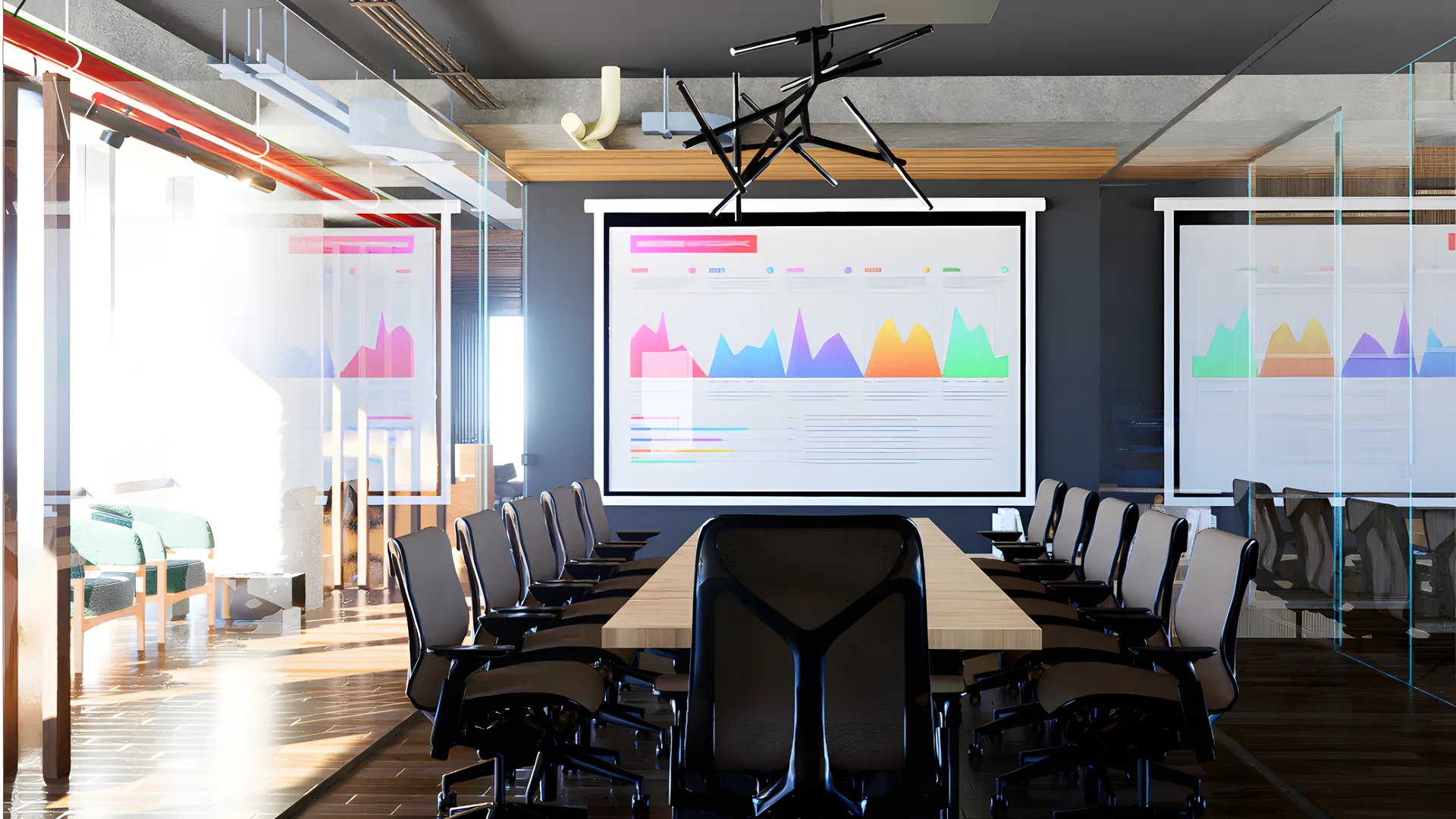 Sala de juntas de las oficinas corporativas de La Familia S.A. en Encarnaci&oacute;n