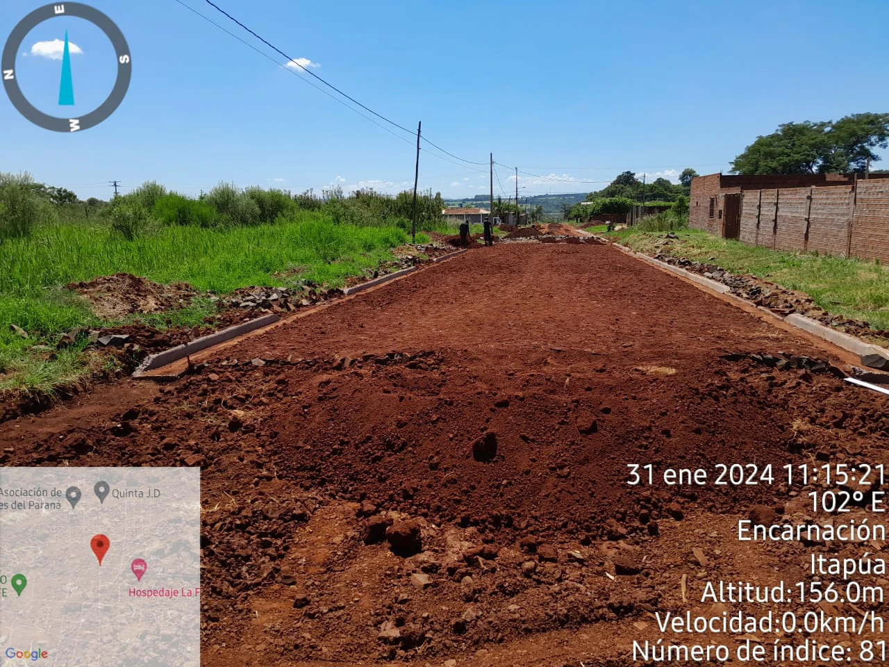 Ejecucion de pavimento tipo empedrado en sector urbano