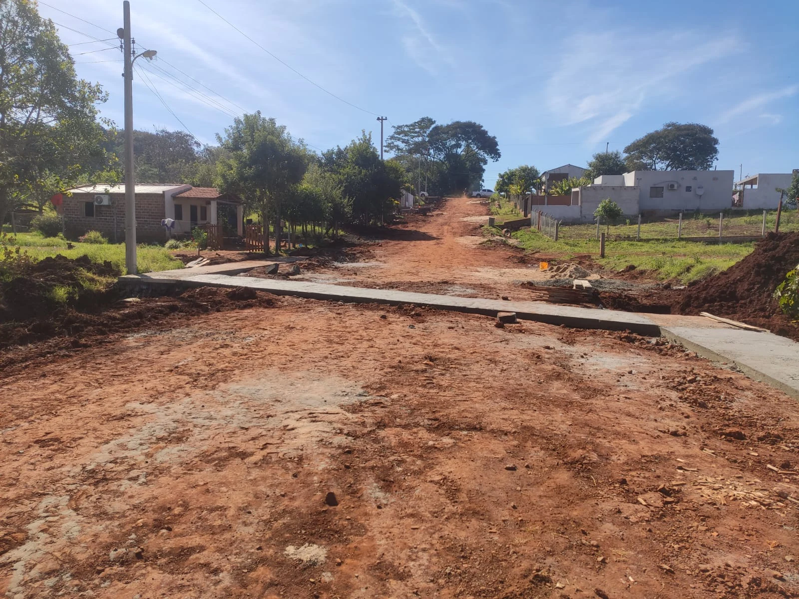 Tuberias y frentes de obra del sistema pluvial